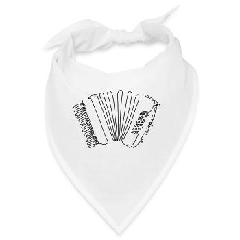 one line accordion - Bandana - Weiß - Vorne