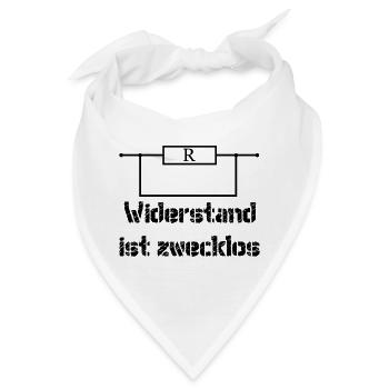 Widerstand ist zwecklos - Bandana - Weiß - Vorne