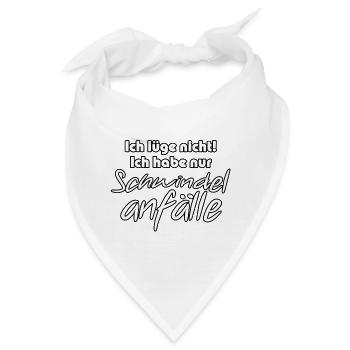 Schwindelanfälle - Lügner Spruch Geschenk - Bandana - Weiß - Vorne