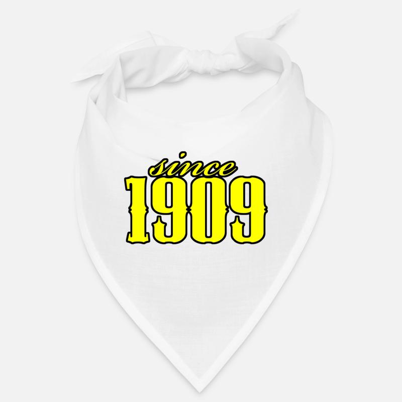 since 1909 (yellow) - Bandana - Weiß
