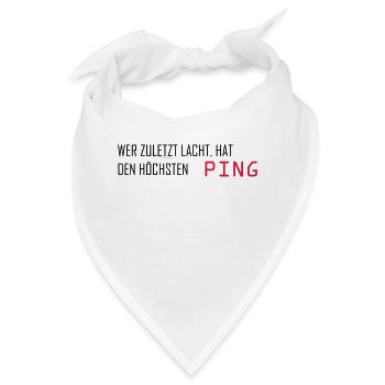 Wer zuletzt lacht hat den höchsten Ping - Computer - Bandana - Weiß - Vorne