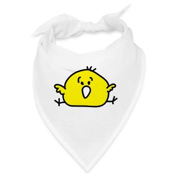 dickes Vögelchen - Bandana - Weiß - Vorne