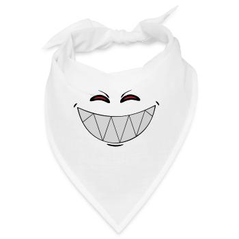 Lächeln Dämon - Bandana - Weiß - Vorne