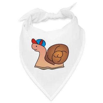 snail schnecke - Bandana - Weiß - Vorne