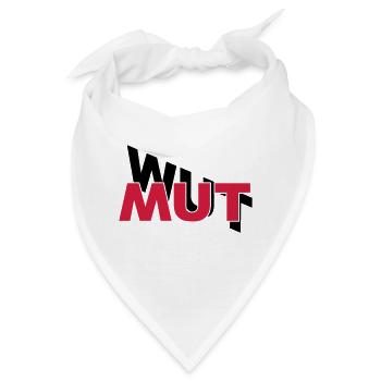 Mut hilft gegen Wut - Bandana - Weiß - Vorne