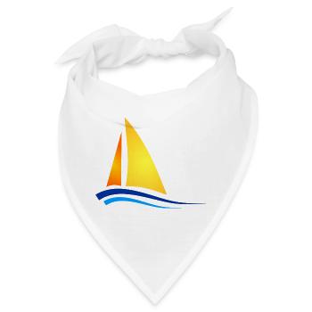 schiff boot kahn uboot segelboot segelschiff yacht - Bandana - Weiß - Vorne