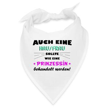 Hausfrau - Prinzessin - Bandana - Weiß - Vorne
