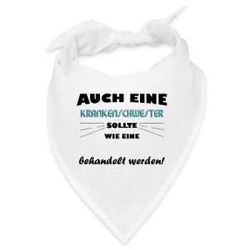Krankenschwester - Prinzessin - Bandana - Weiß - Vorne