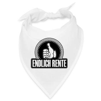 Endlich Rente Daumen hoch - Bandana - Weiß - Vorne