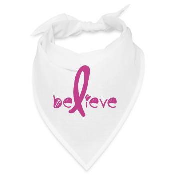 Believe Cancer Fight - Bandana - Weiß - Vorne