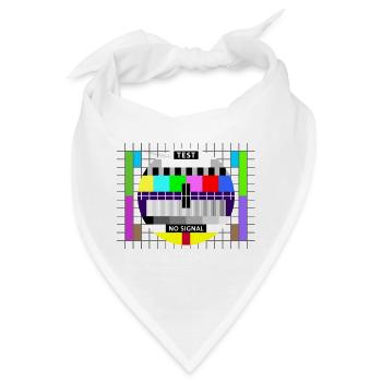 Testbild test card status no signal screen Display - Bandana - Weiß - Vorne