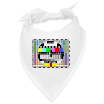 Testbild test card status no signal screen Display - Bandana - Weiß - Vorne