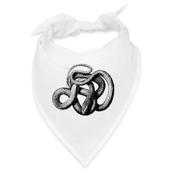 Snake Illustration Terrarium Reptilien - Bandana - Weiß - Vorne