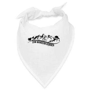 Zum wandern geboren - Bandana - Weiß - Vorne