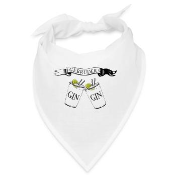 Gebrueder GIN (Gin and Tonic for Bros) - Bandana - Weiß - Vorne