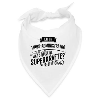 Linux Administrator - Bandana - Weiß - Vorne