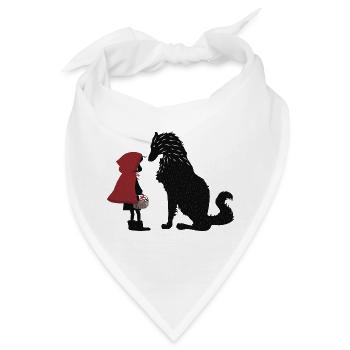 Rotkäppchen und der böse Wolf - Bandana - Weiß - Vorne