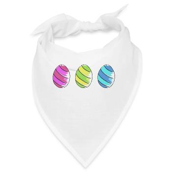 eier eggs easter easteregg ostereier ostern75 - Bandana - Weiß - Vorne