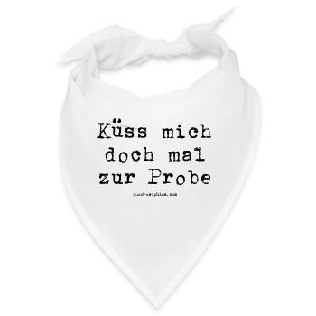 Küss mich - Bandana - Weiß - Vorne