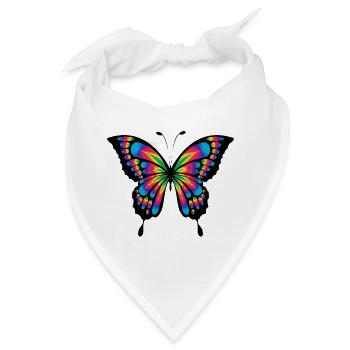 Butterfly - Bandana - Weiß - Vorne