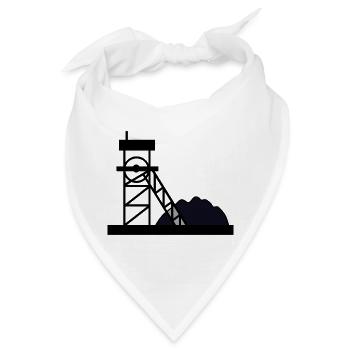 bergarbeiter miner bergwerk mine coal kohle5 - Bandana - Weiß - Vorne