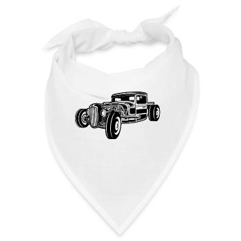 Hot Rod / Rad Rod 06_schwarz - Bandana - Weiß - Vorne