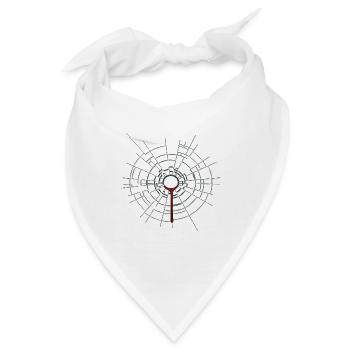 Einschussloch. Cool. Geschenk. Lustig. - Bandana - Weiß - Vorne
