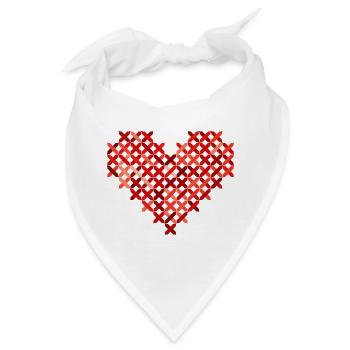 i love you ich liebe dich valentines day heart her - Bandana - Weiß - Vorne