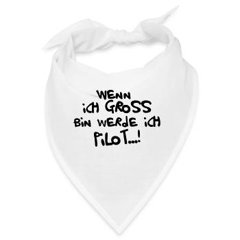 Ich werde Pilot - Bandana - Weiß - Vorne