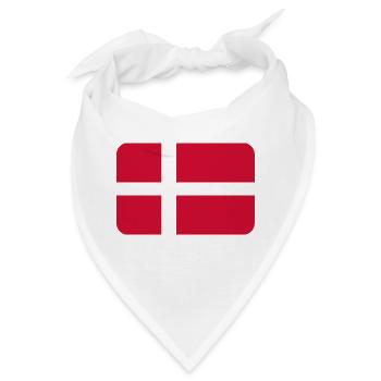 DENMARK FLAG round corner 400 dpi - Bandana - Weiß - Vorne