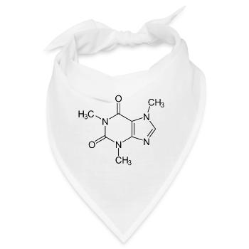 Koffein Kaffe - Bandana - Weiß - Vorne