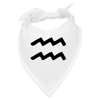 Sternzeichen Wassermann - Bandana - Weiß - Vorne