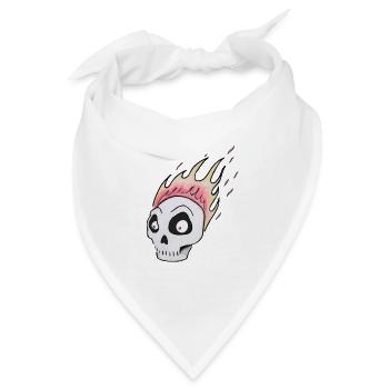 Brennen skull1 - Bandana - Weiß - Vorne