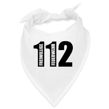 Freiwillige Feuerwehr in 112 - Bandana - Weiß - Vorne
