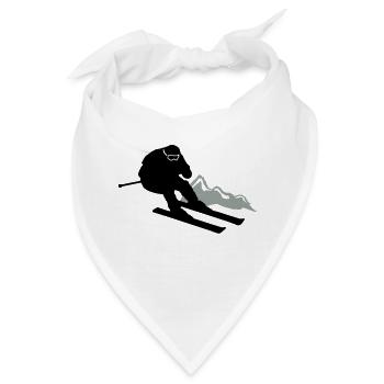 skier ski - Bandana - Weiß - Vorne