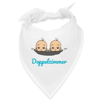 Doppelzimmer Baby Zwillinge Schwangerschaft - Bandana - Weiß - Vorne
