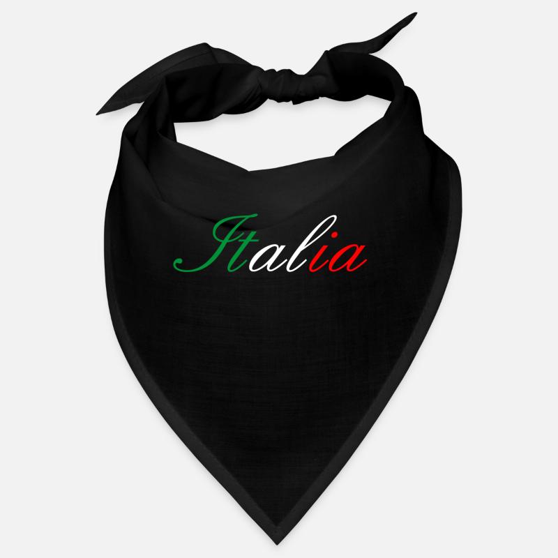 Italia écriture couleur drapeau Bandana