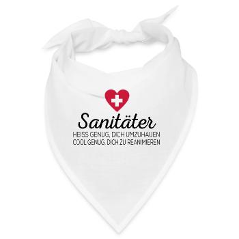 Sanitäter - Bandana - Weiß - Vorne