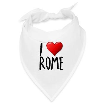 I Love Rome - Bandana - Weiß - Vorne