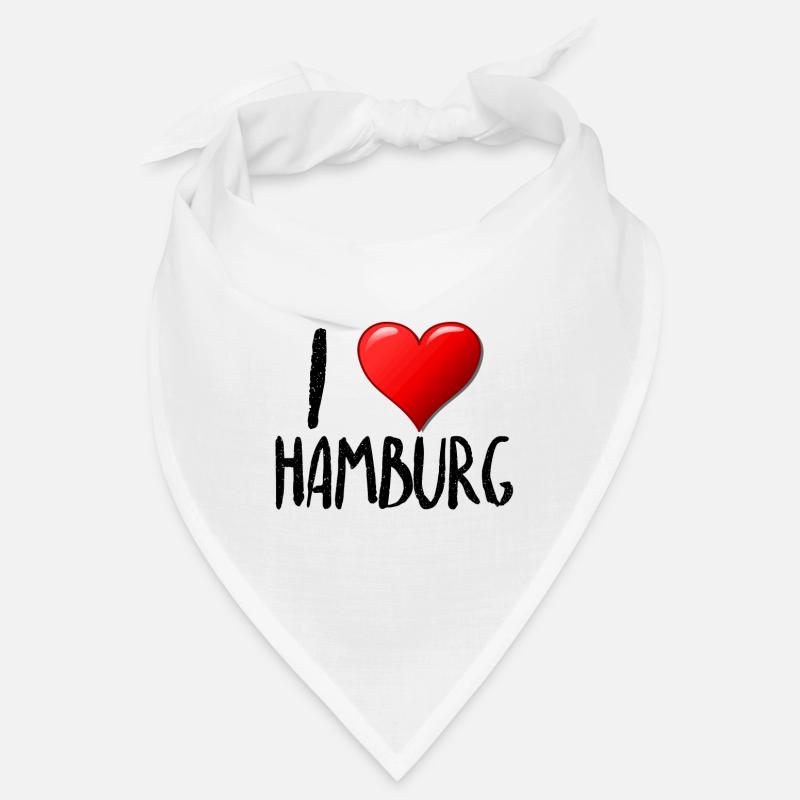 J'aime Hambourg - Bandana - blanc