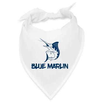 Angler - Angelsport - Blue Marlin - Geschenk - Bandana - Weiß - Vorne