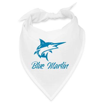 Angler - Angelsport - Blue Marlin - Geschenk - Bandana - Weiß - Vorne