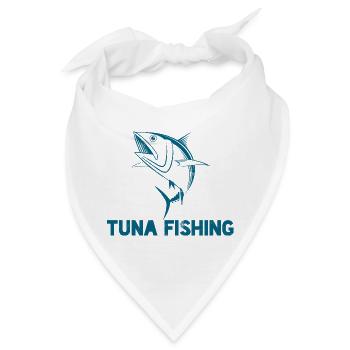 Angler - Angelsport - Thunfisch - Geschenk - Bandana - Weiß - Vorne
