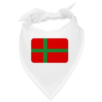 BORNHOLM FLAG round corner 400 dpi - Bandana - Weiß - Vorne