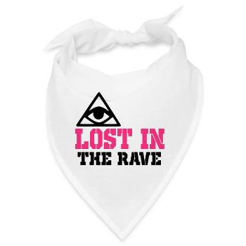 im Rave verloren - Bandana - Weiß - Vorne