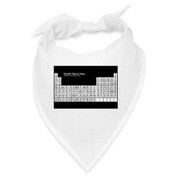 Bier Geek - Das Periodensystem der Hopfen - Bandana - Weiß - Vorne
