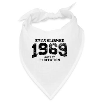 established 1969 - aged to perfection - Bandana - Weiß - Vorne