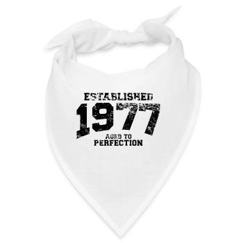 established 1977 - aged to perfection - Bandana - Weiß - Vorne