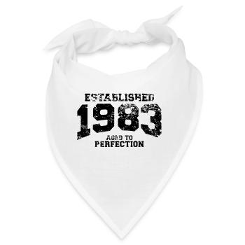 established 1983 - aged to perfection - Bandana - Weiß - Vorne