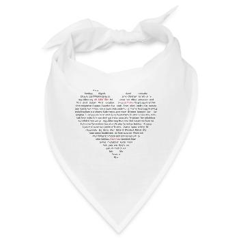 Ich liebe dich - Bandana - Weiß - Vorne